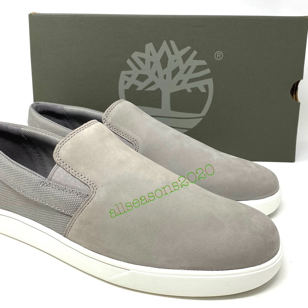 Timberland Groveton Slip On Med Nubuck Grey Men’s - Picture 3 of 12